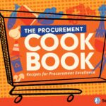 An orange and blue cover page reading "The Procurement Cookbook: Recipes for Procurement Excellence"