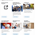 Screenshot of Seattle's CiviForm homepage, showing a variety of discount and benefit programs